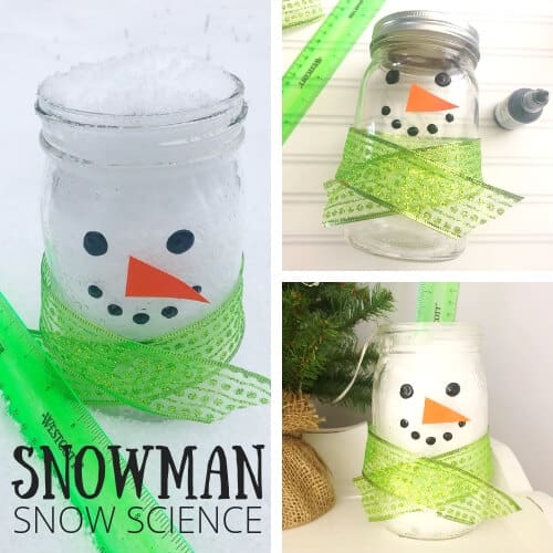 winter science with snow melting