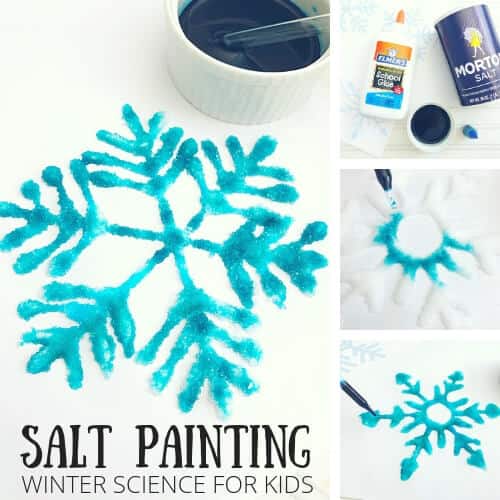 Salt Snowflakes For Winter Art