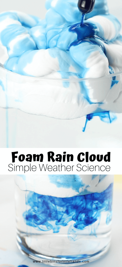 Rain Cloud Spring Science preschool activity for weather science