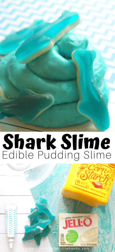Shark Slime with Edible Pudding Slime Recipe