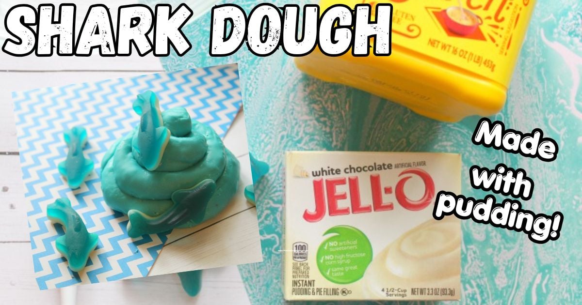 Shark Sensory Dough for Shark Week Activities