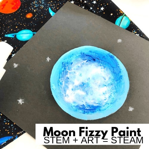 Fizzy Paint Moon Craft