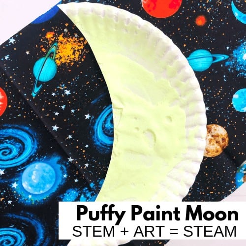 Glow In The Dark Puffy Paint Moon Craft