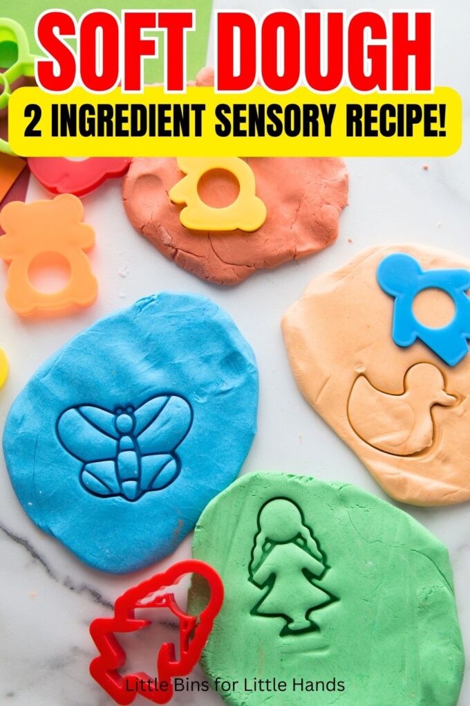 DIY super soft playdough with 2 ingredients recipe