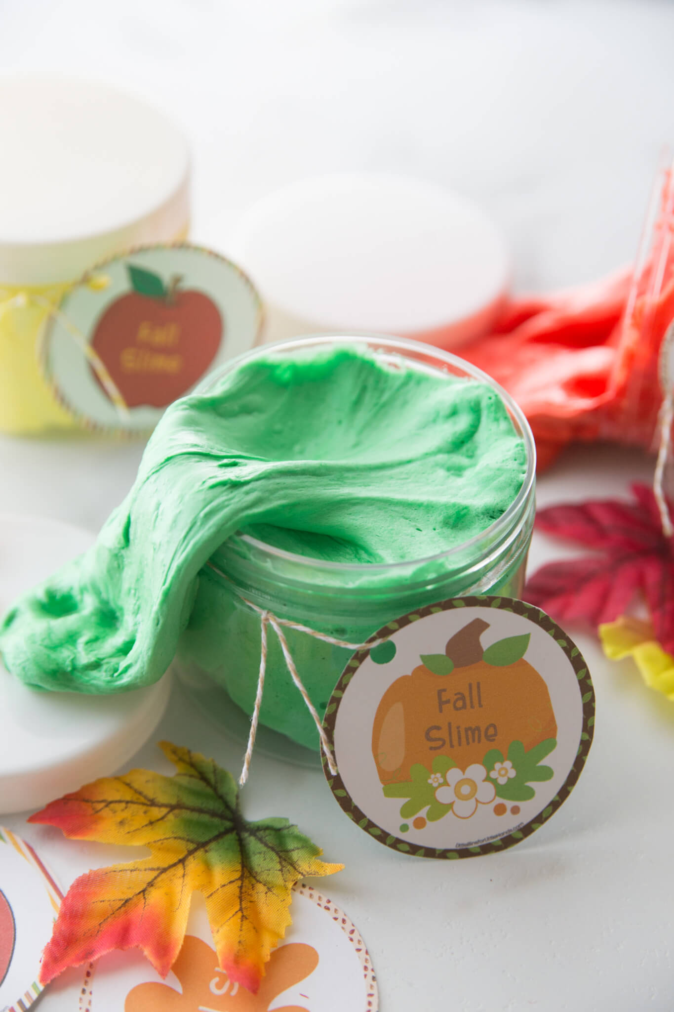 Easy Fluffy Slime Recipe For Fall - Little Bins for Little Hands
