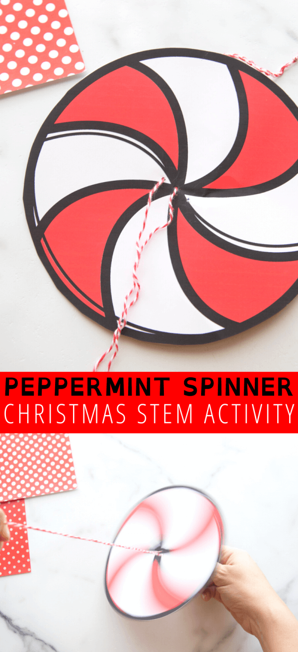 You will love this easy Christmas craft for kids.  Make your own paper spinner.
