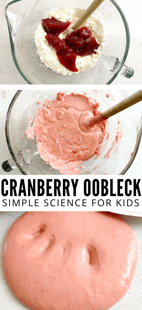 Cranberry Oobleck for Thanksgiving Science Experiments and STEMs-Giving