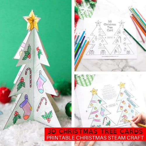 3D Christmas Tree Template - Little Bins for Little Hands
