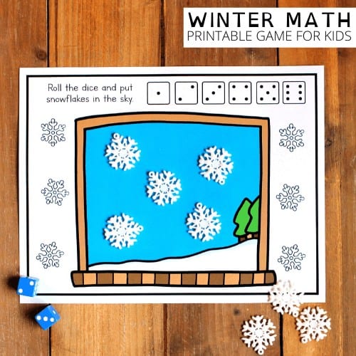 Counting Snowflakes Winter Math Game