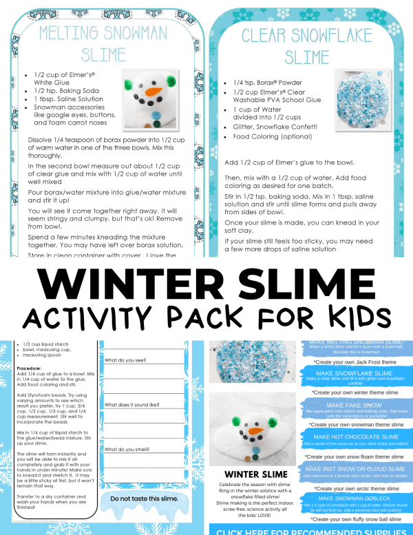 Shows winter slime pack
