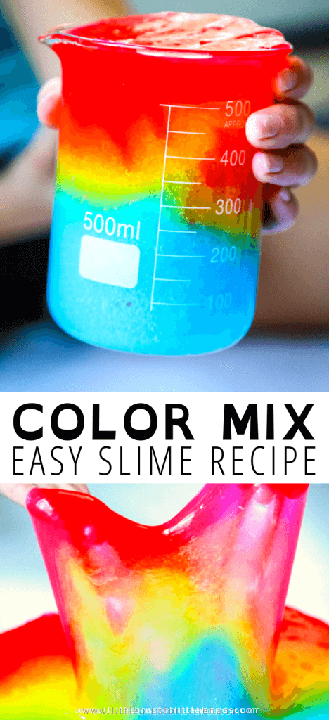 Easy to make multi colored slime recipe.