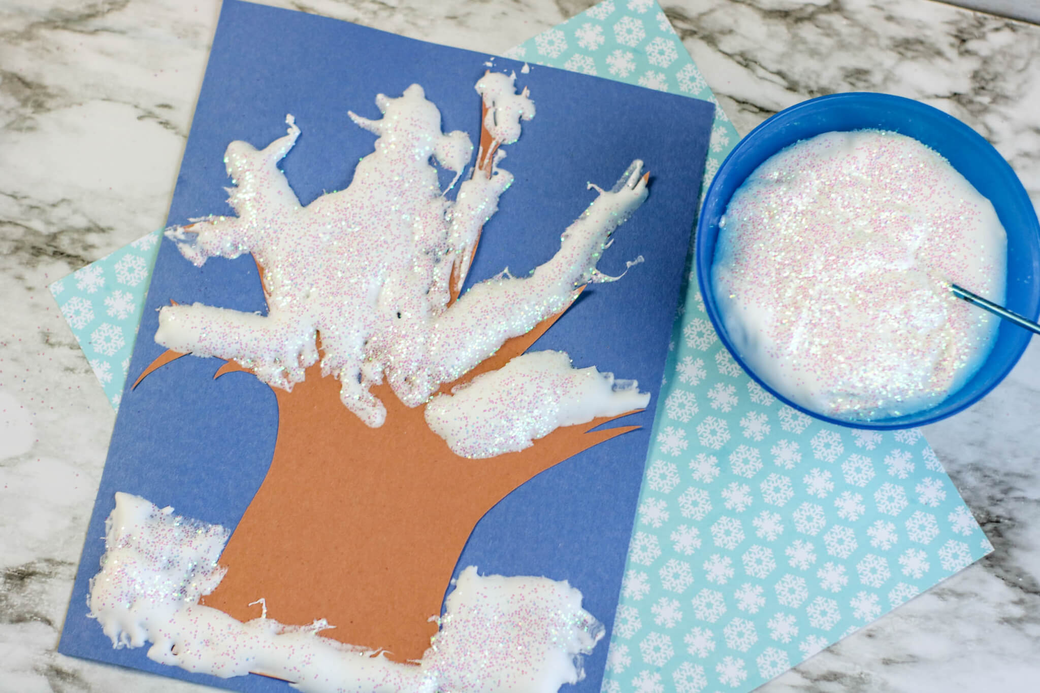 Shivery Snow Paint Recipe Little Bins for Little Hands
