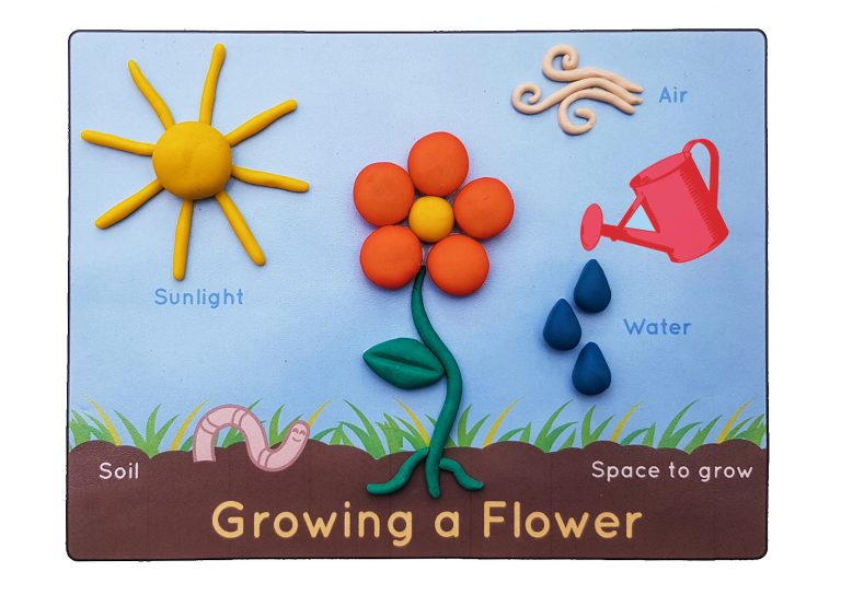 Make Playdough Flowers (Free Playdough Mat)