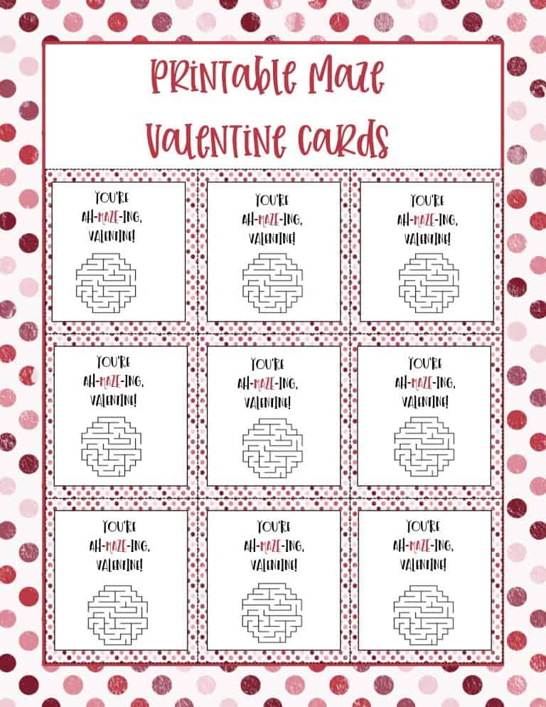 Printable Valentine Card – You’re Ah-mazing!