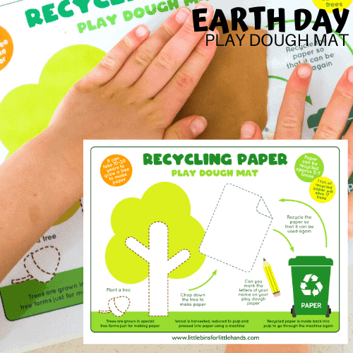 Earth Day Playdough Mat (FREE Printable)