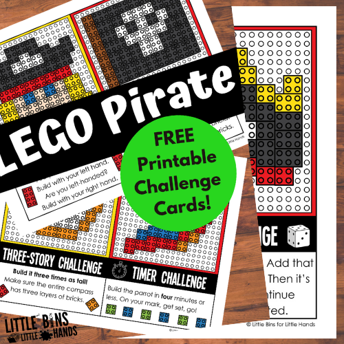 LEGO Pirate Challenge Cards  Little Bins for Little Hands