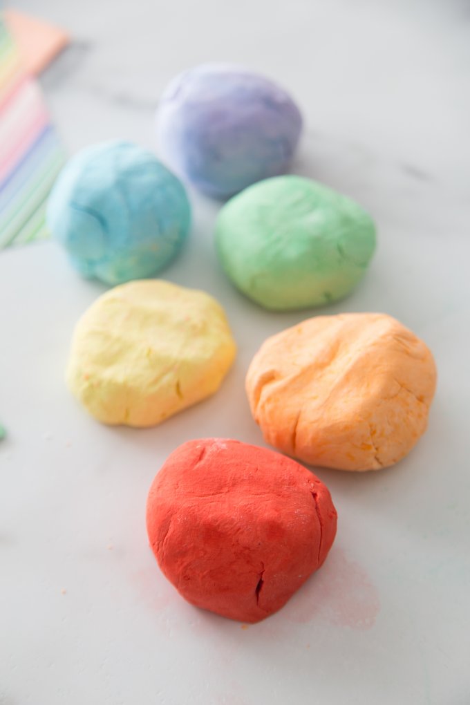 Fun Rainbow Foam Playdough Little Bins for Little Hands