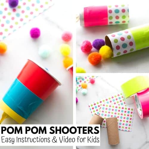Pom Pom Shooter Craft For Easy Indoor Fun!