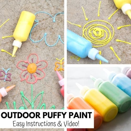Puffy Sidewalk Paint Fun For Kids