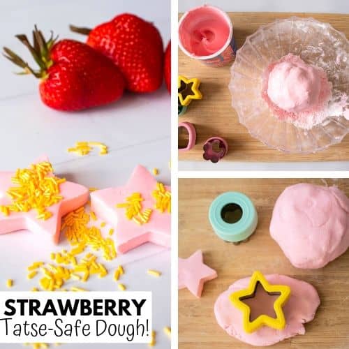 Strawberry Playdough Recipe (No Cook)