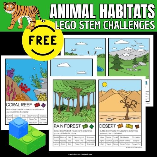 LEGO Animal Habitats Challenge Cards
