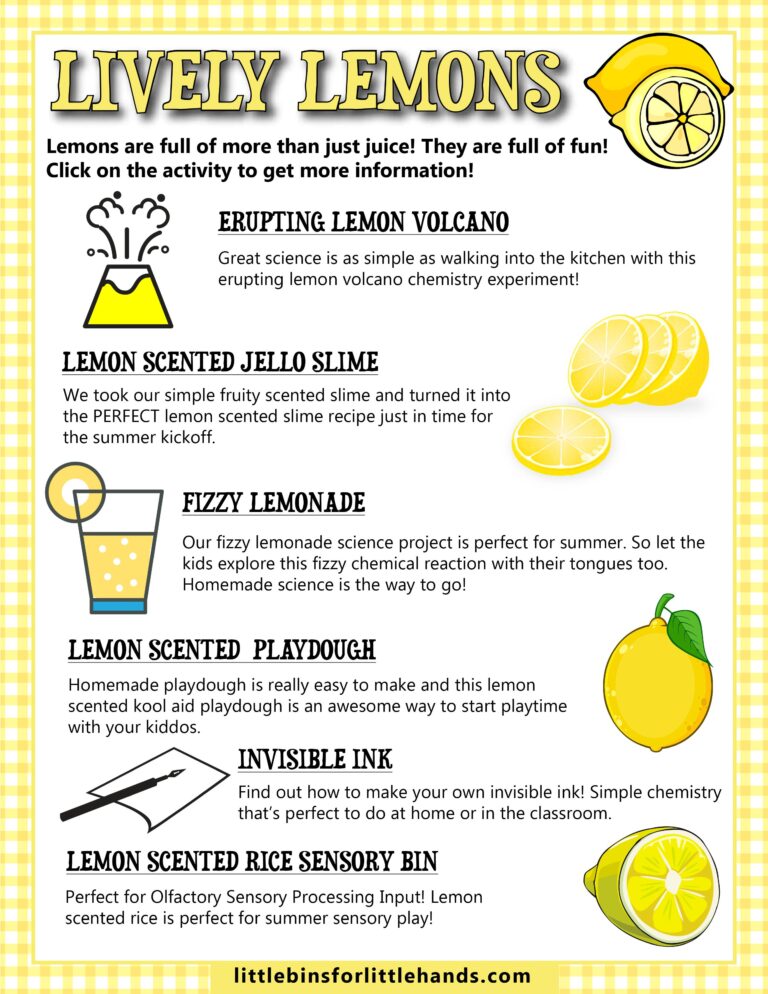 Erupting Lemon Volcano Experiment - Little Bins for Little Hands