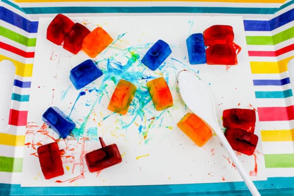 Colorful Ice Painting for Process Art - Little Bins for Little Hands
