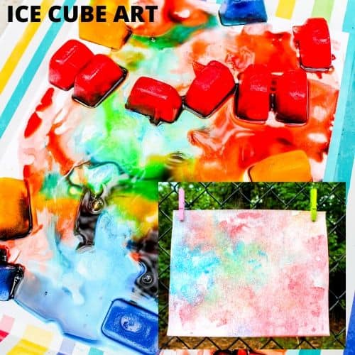 Colorful Ice Cube Art For Kids