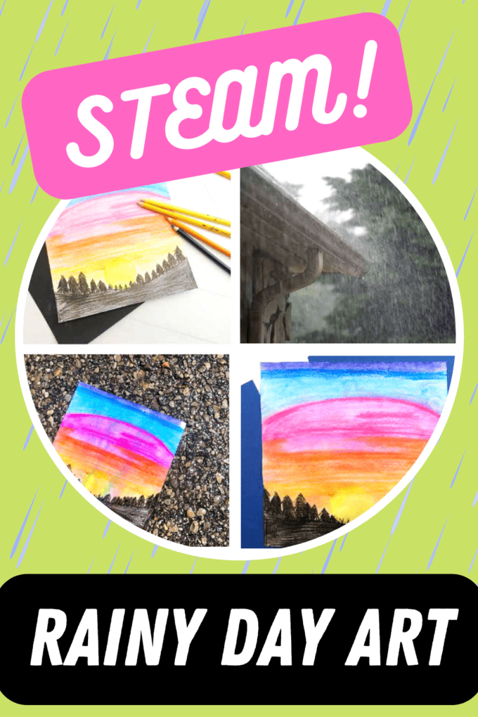 rain painting for outdoor art activities