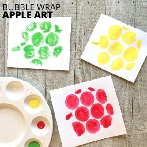 Apple Stamping Craft For Fall - Little Bins for Little Hands