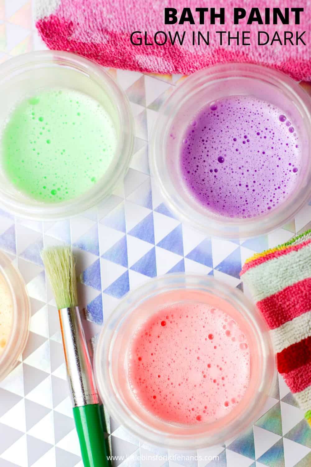 DIY Glow In the Dark Bath Paint! - Little Bins for Little Hands