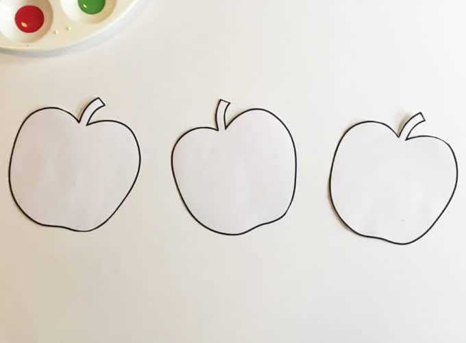 Apple Bubble Wrap Art For Fall - Little Bins for Little Hands