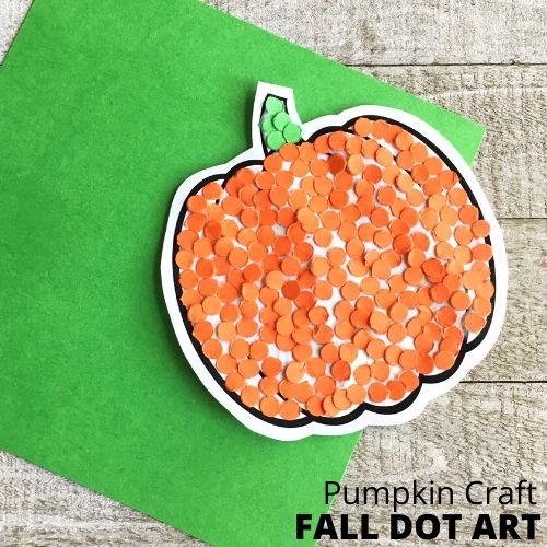 Pumpkin Dot Art (Free Template)