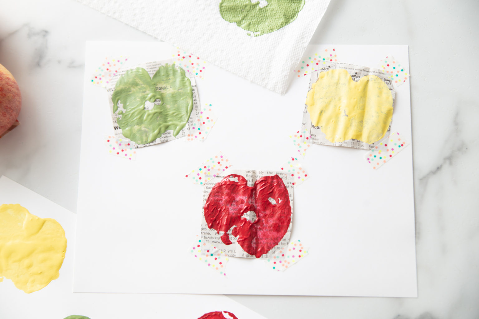 Apple Stamping Craft For Fall - Little Bins for Little Hands