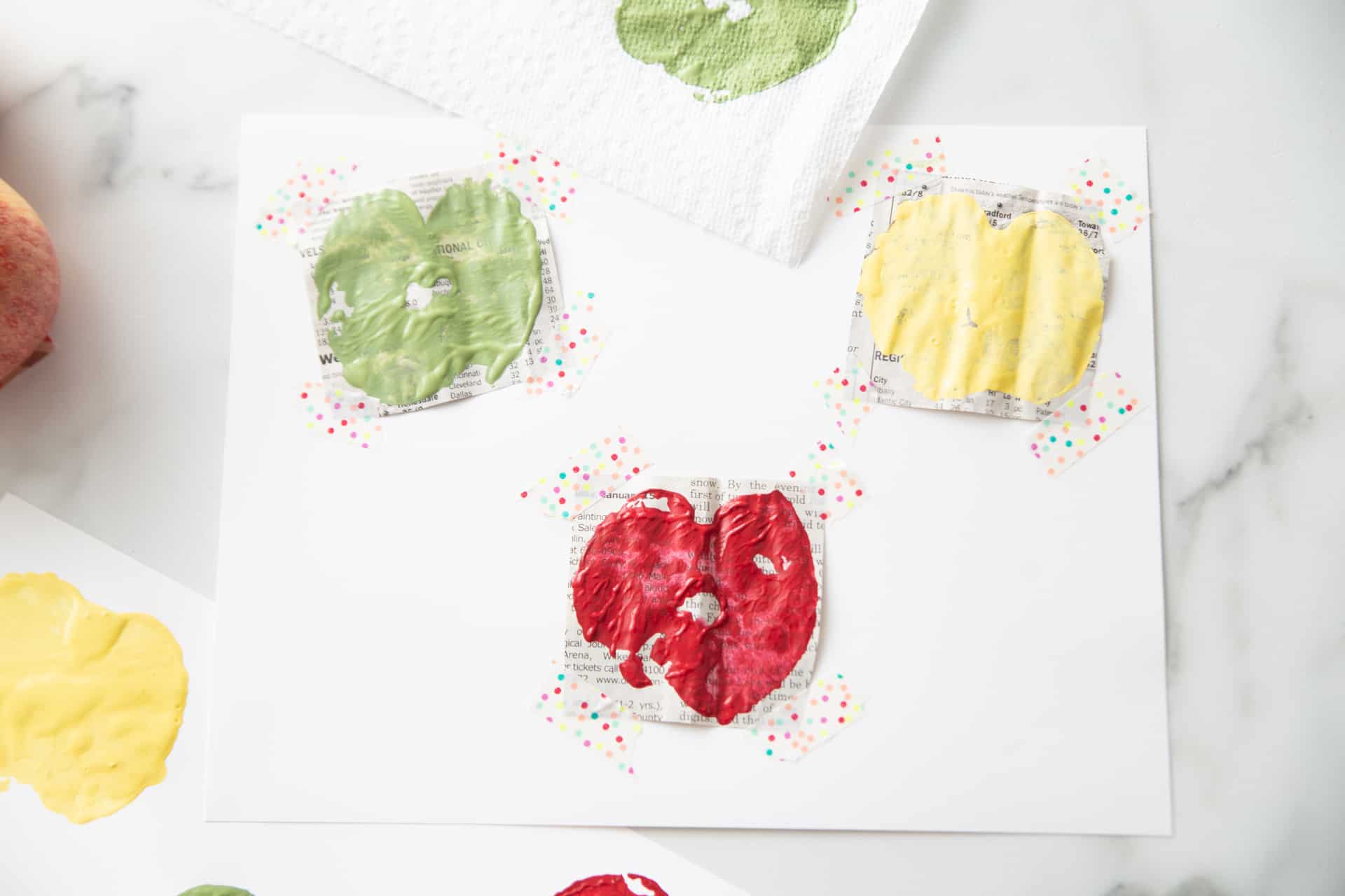 Apple Stamping Craft For Fall - Little Bins for Little Hands