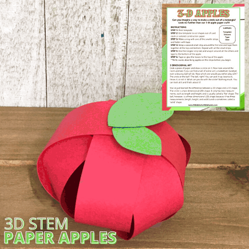 3D Apple Craft For Fall