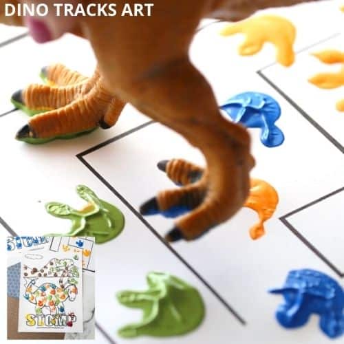 Dinosaur Footprint Art (FREE Printable)