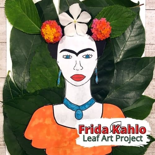 Frida Kahlo Leaf Art Project