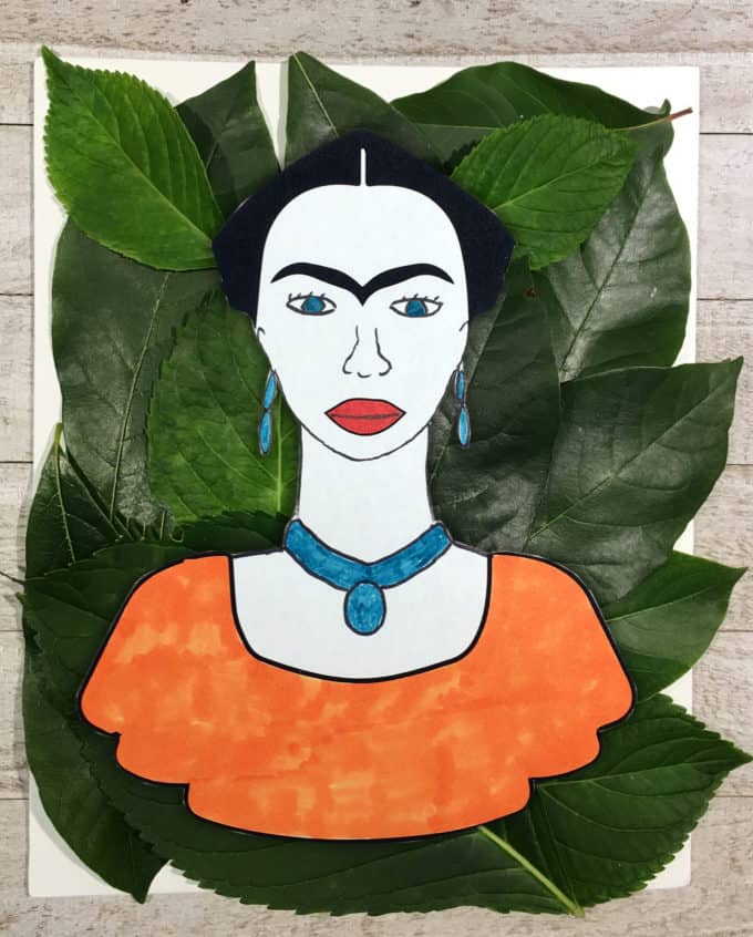 Frida Kahlo Leaf Art Project - Little Bins for Little Hands