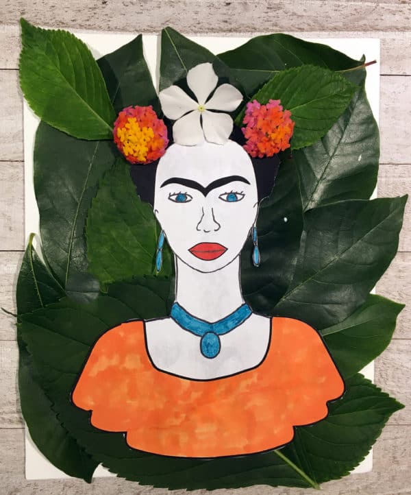 Frida Kahlo Leaf Art Project | Little Bins for Little Hands