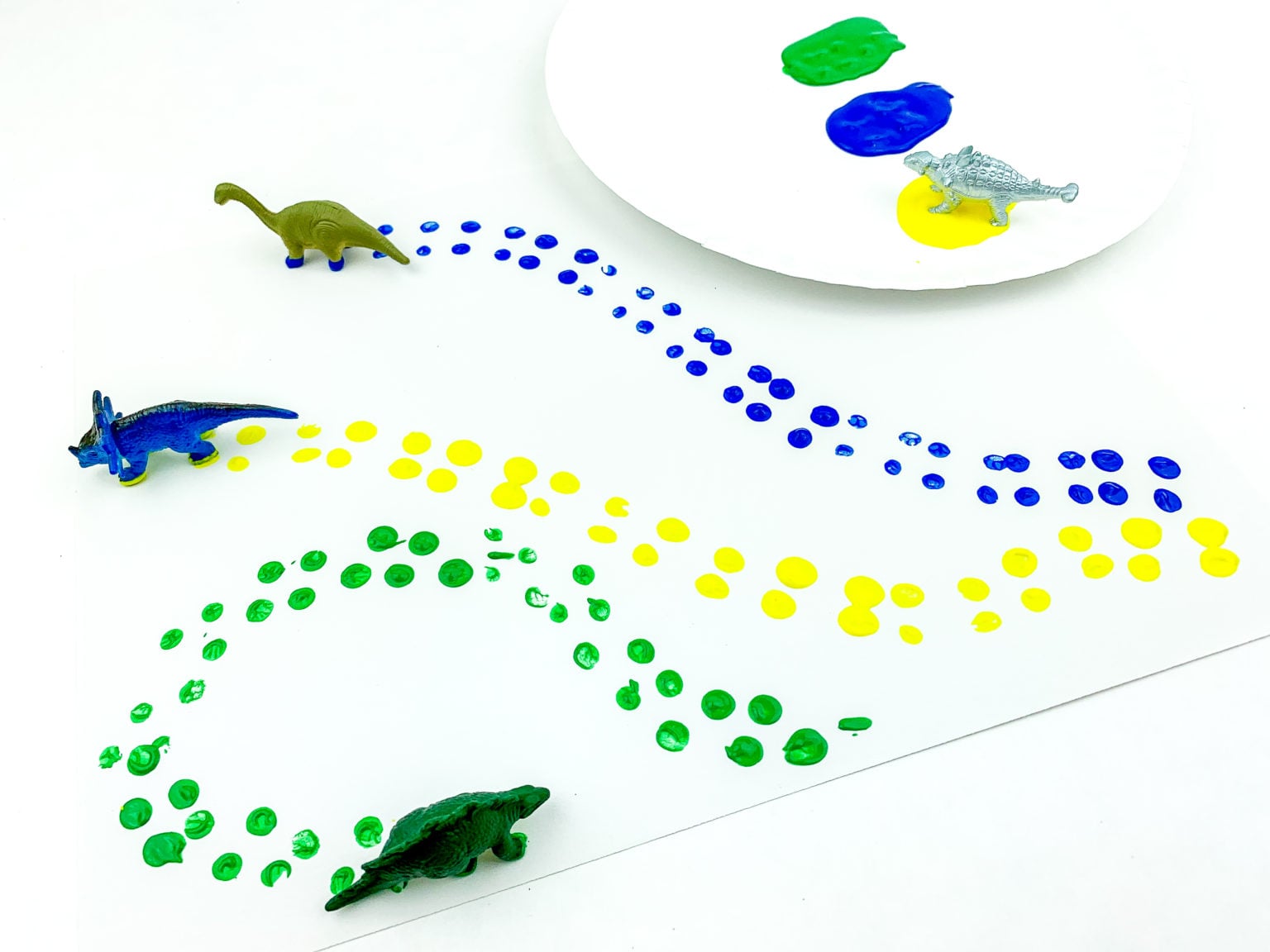 Dinosaur Footprint Art (FREE Printable) - Little Bins for Little Hands