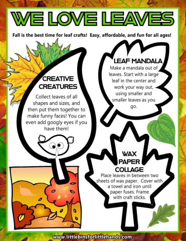 Free Leaf Template Printables - Little Bins for Little Hands