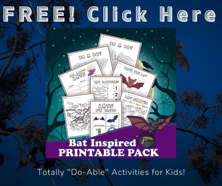 Bat Activities Pack Free Printable