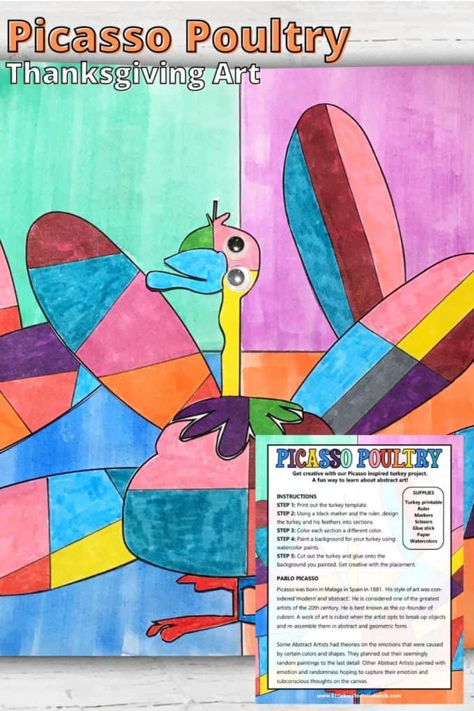 Picasso Turkey Art For Kids - Little Bins for Little Hands