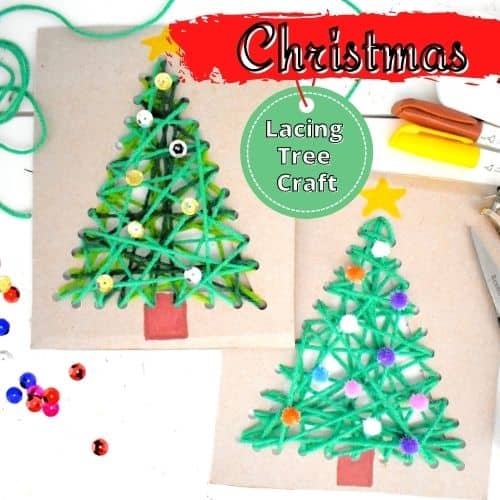 Lacing Christmas Tree Craft