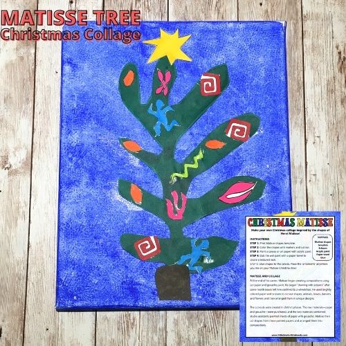 Matisse Christmas Tree Art (FREE Template)