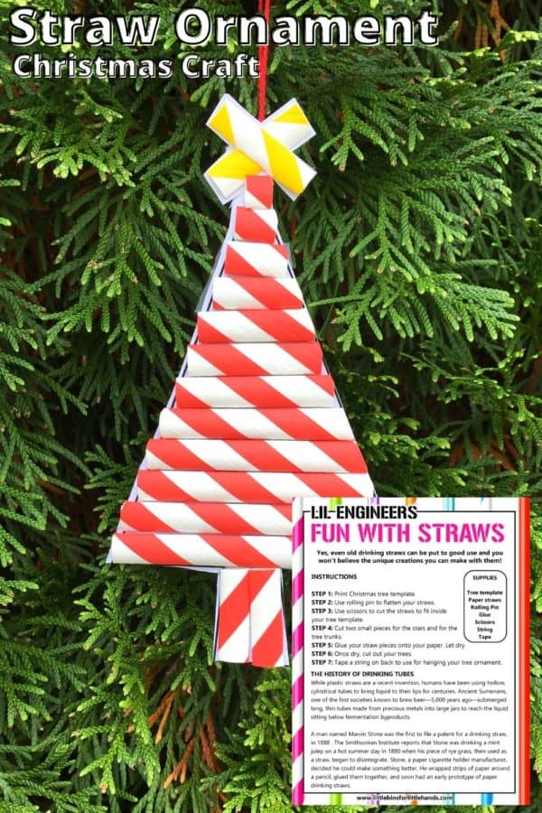 Easy Straw Christmas Ornaments - Little Bins for Little Hands