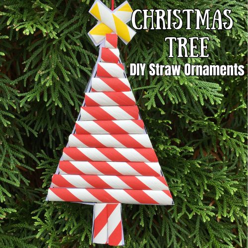 Easy Straw Christmas Ornaments