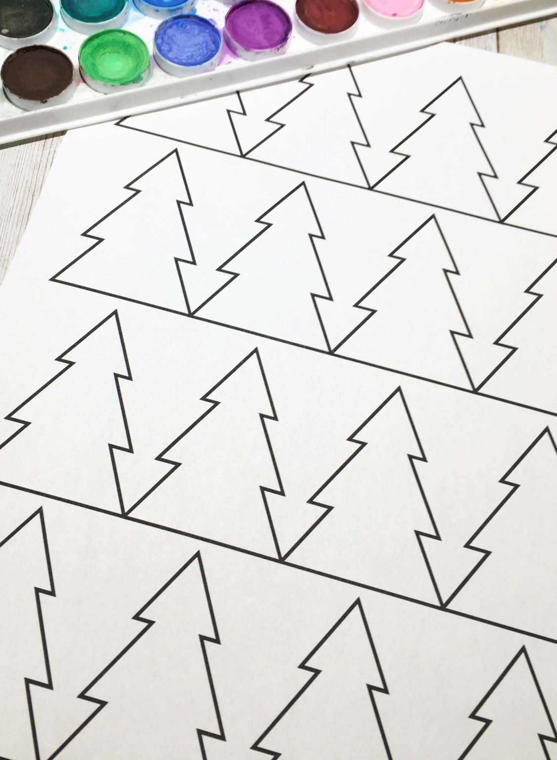 Christmas Tree Tessellation Printable - Little Bins for Little Hands