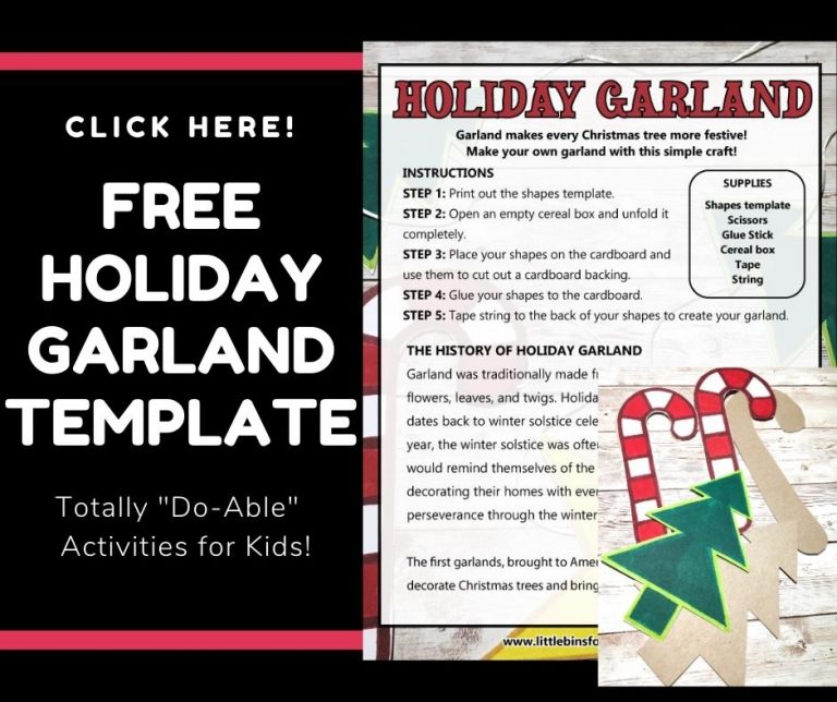 Printable Christmas Garland - Little Bins for Little Hands